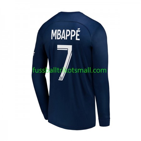 Fußballtrikots Paris Saint-Germain Mbappé 7 2022-2023 Langarm Heimtrikotsatz kaufen
